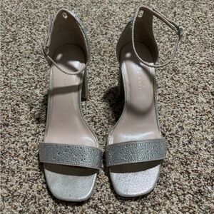 Kelly & Katie Shimmering Silver Heels